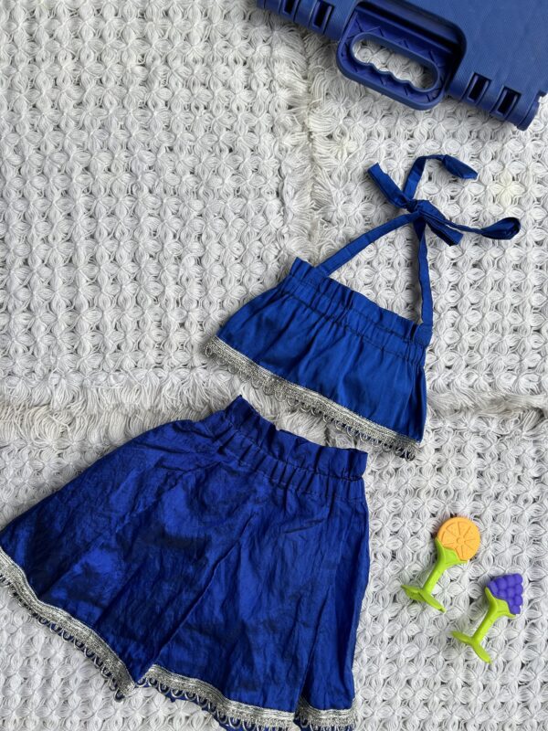 Blueberry backless top with skirt
