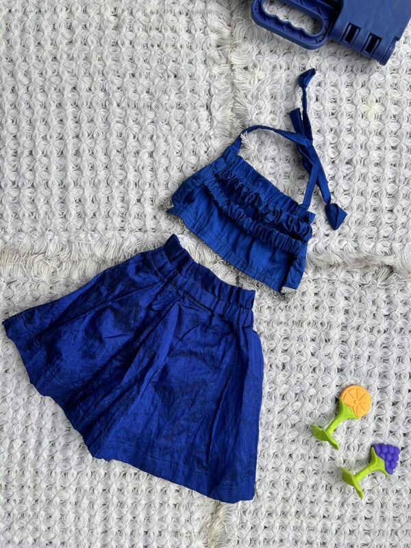 Blueberry backless top with skirt 2